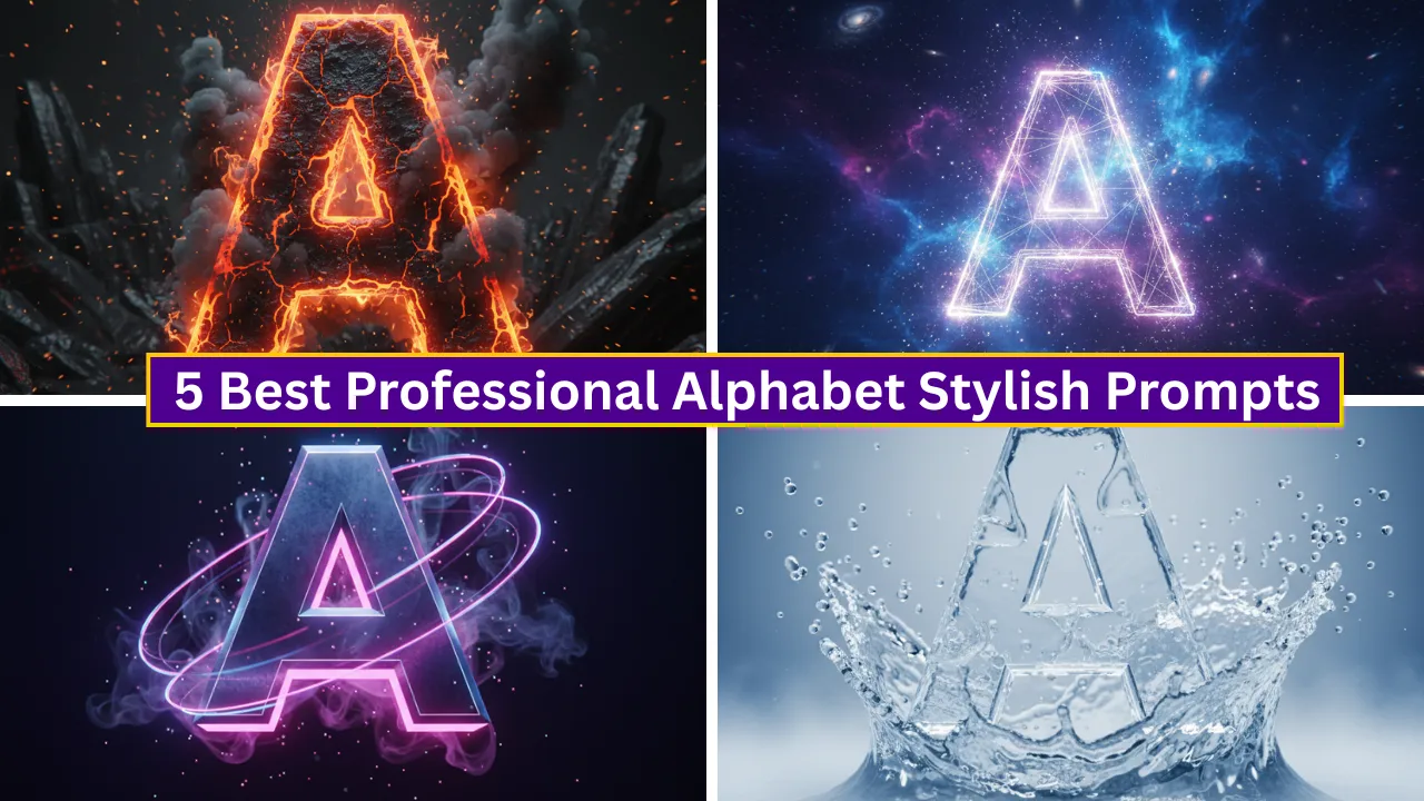 10 Best Stylish Alphabet AI Prompts: এই প্রম্পটগুলির ব্যবহার করে নিজের নামের অক্ষরকে নতুন স্টাইল দিন!